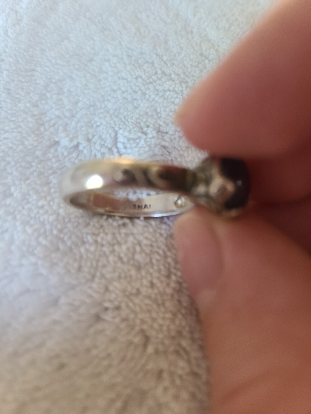 Silpada R2991 Retired Sterling Silver Hematite Burnished Beauty Size 8 - Picture 3 of 5